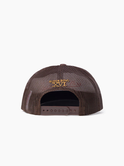 MNA-R52 (Mitchell & ness san francisco 49ers superbowl champions trucker washed chocolate) 72692608