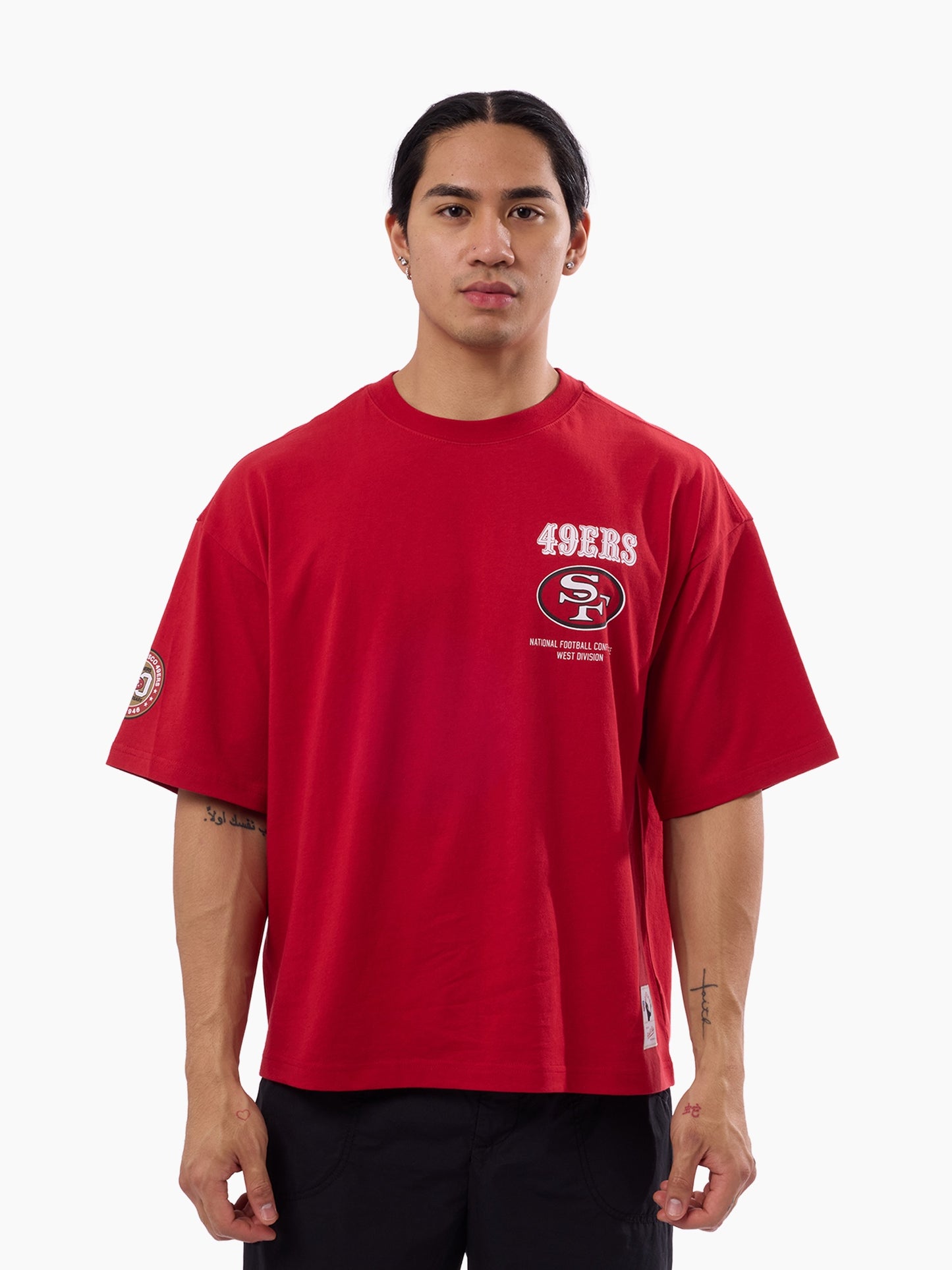 MNA-X52 (Mitchell & ness san francisco 49ers scoreboard box fit t-shirt red) 82693913