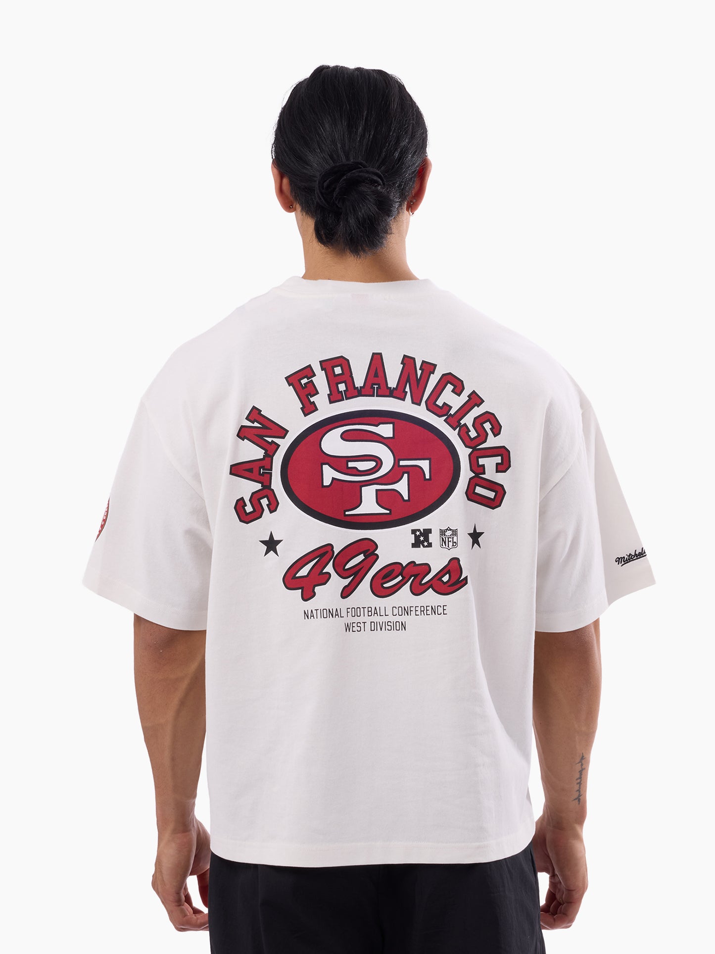 MNA-Y52 (Mitchell & ness san francisco 49ers script box fit t-shirt vintage white) 82693913
