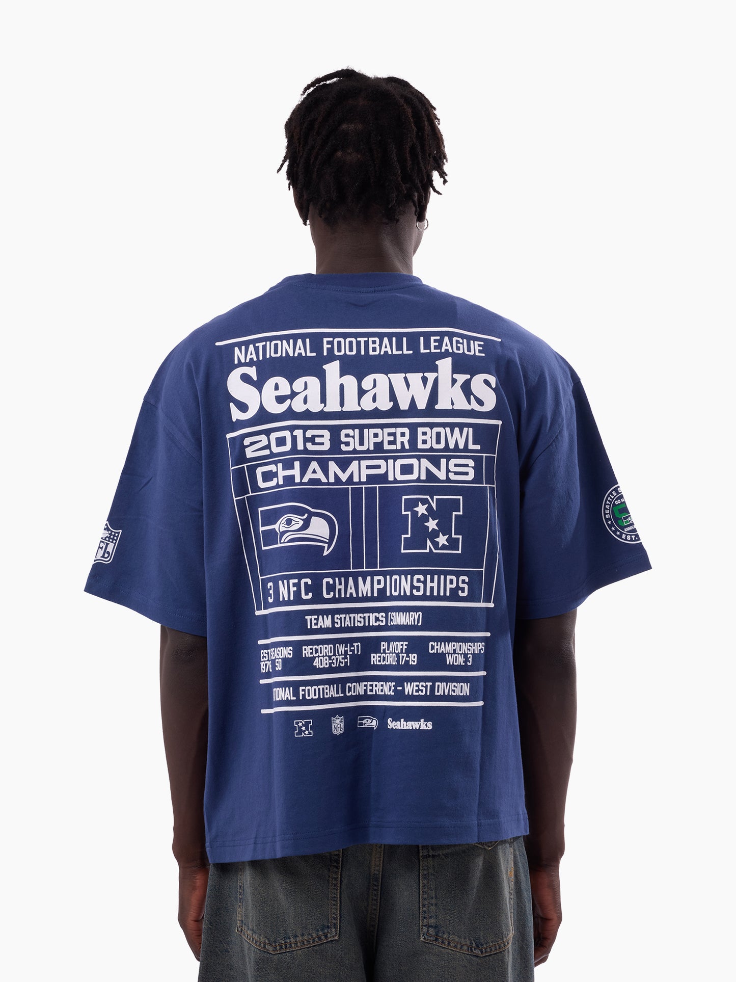 MNA-Z52 (Mitchell & ness seattle seahawks scoreboard box fit t-shirt alpine blue) 82693913