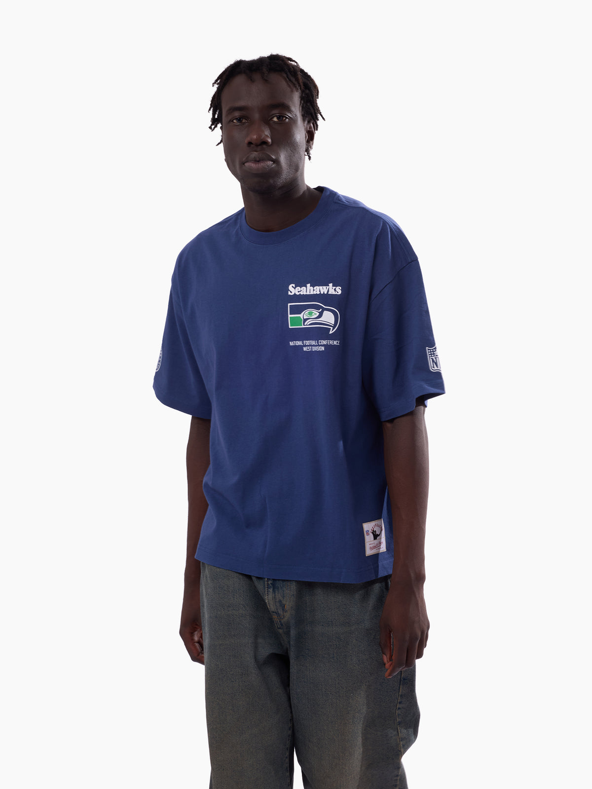 MNA-Z52 (Mitchell & ness seattle seahawks scoreboard box fit t-shirt alpine blue) 82693913