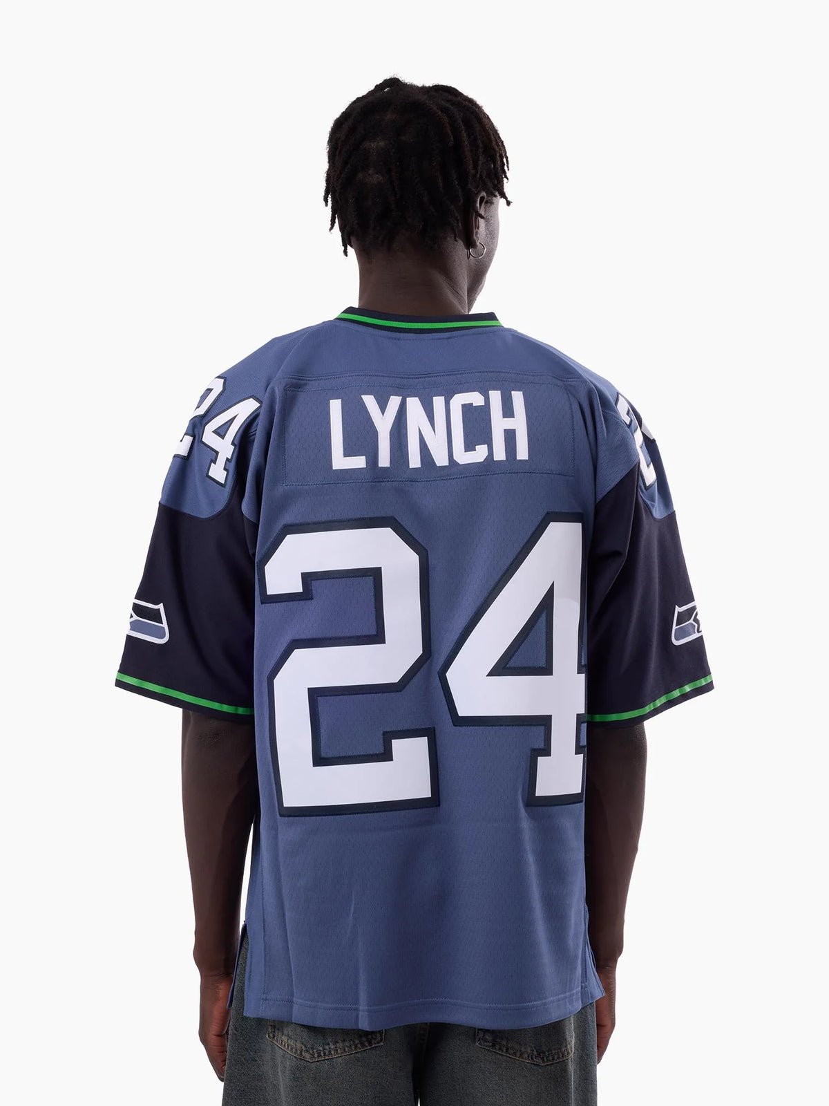 MNA-U52 (Mitchell & ness NFL throwback seattle seahawks dark legacy jersey 2010 lynch marshawn blue) 826910869