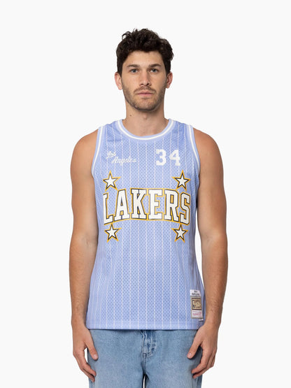 MNA-M48 (Mitchell & ness swingman jersey tip-off los angeles lakers shaquille O'neil blue) 102599130