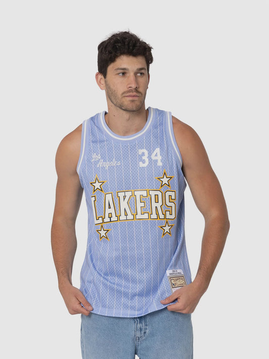 MNA-M48 (Mitchell & ness swingman jersey tip-off los angeles lakers shaquille O'neil blue) 102599130