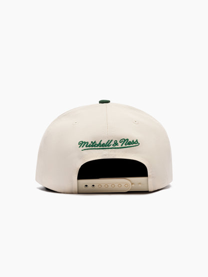 MNA-M41 (Mitchell & ness evergreen pro pinch sonics snapback white cream/green osfm) 12592391