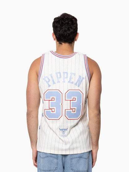 MNA-N48 (Mitchell & ness swingman jersey tip-off chicago bulls jersey scottie pippen egret) 102599130