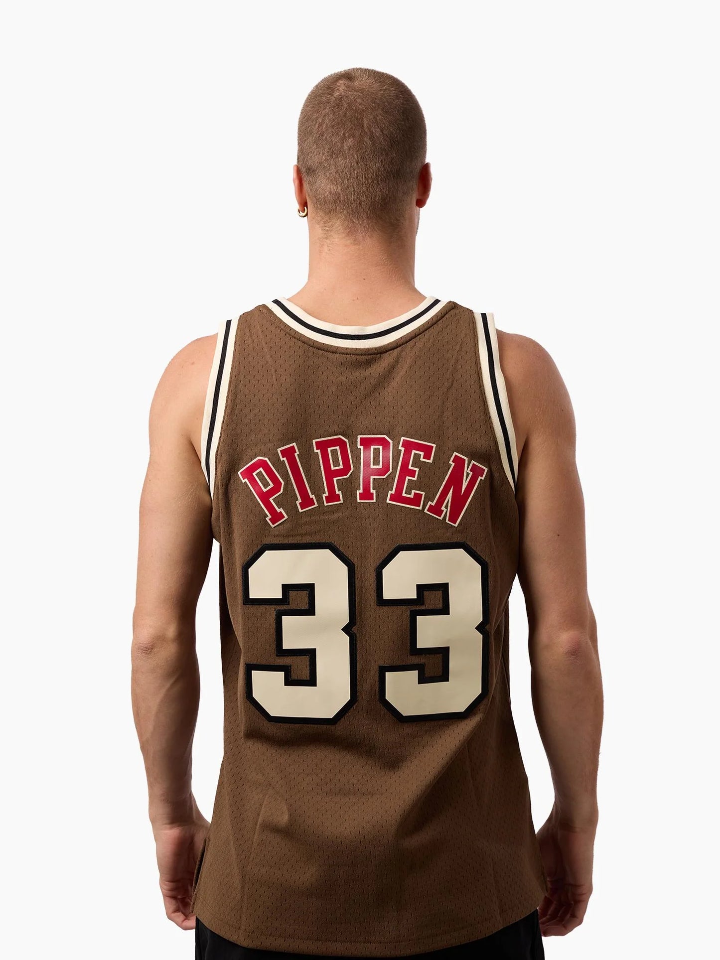 MNA-I51 (Mitchell and ness swingman jersey chicago bulls pippen mud brown/cream) 42699545