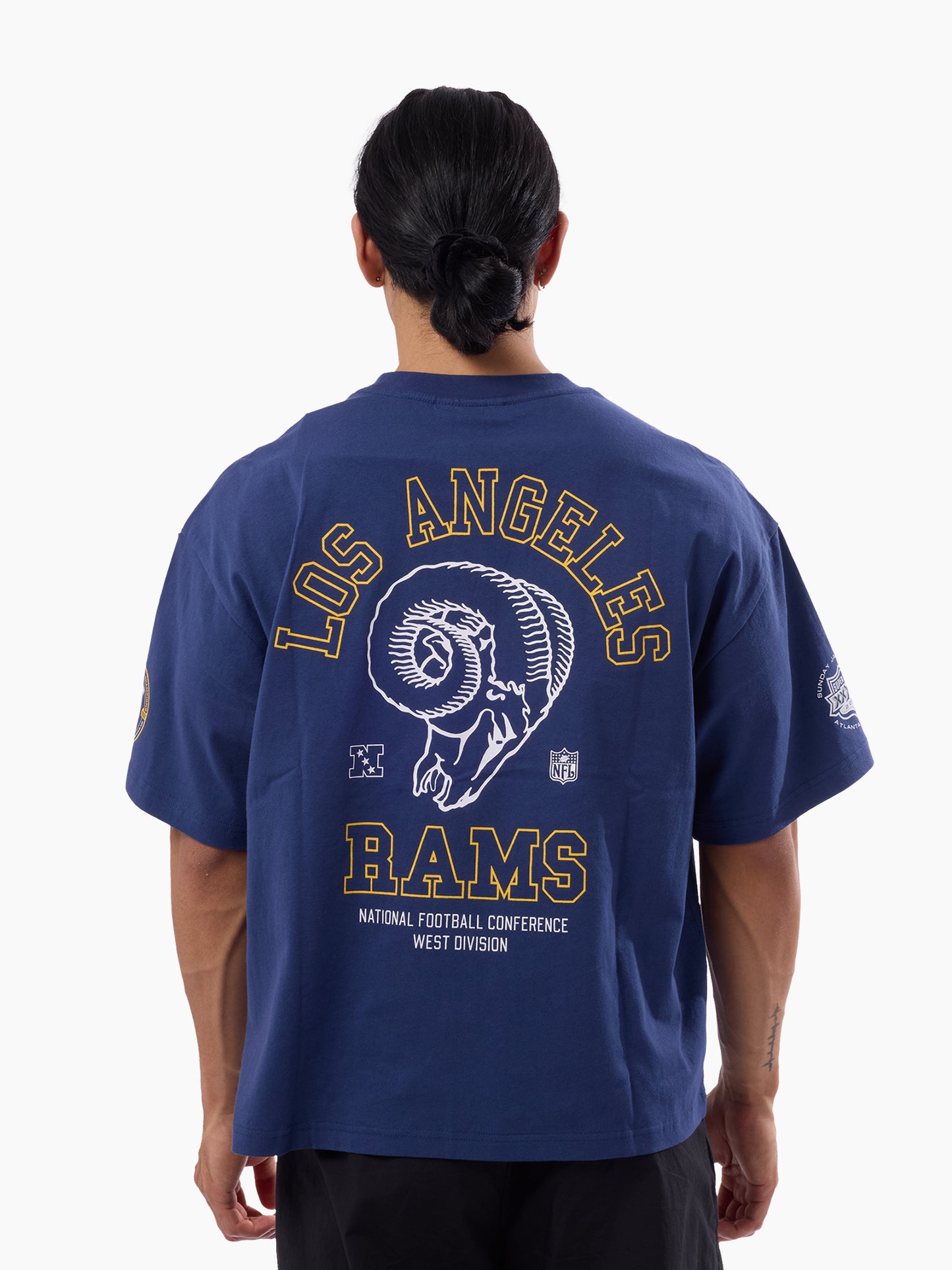 MNA-A53 (Mitchell & ness los angeles rams 25th anniversary box fit t-shirt alpine blue) 82693913