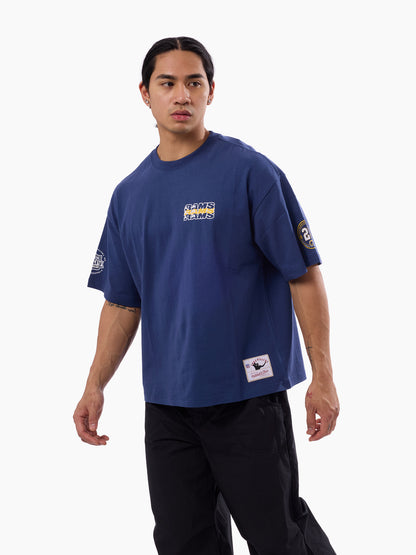 MNA-A53 (Mitchell & ness los angeles rams 25th anniversary box fit t-shirt alpine blue) 82693913