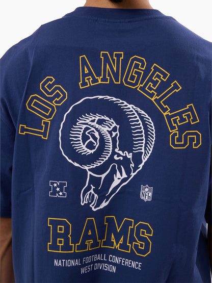MNA-A53 (Mitchell & ness los angeles rams 25th anniversary box fit t-shirt alpine blue) 82693913