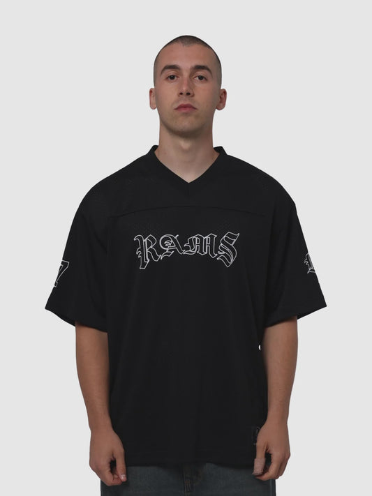 MNA-R50 (Mitchell & ness rams football jersey black) 32694347