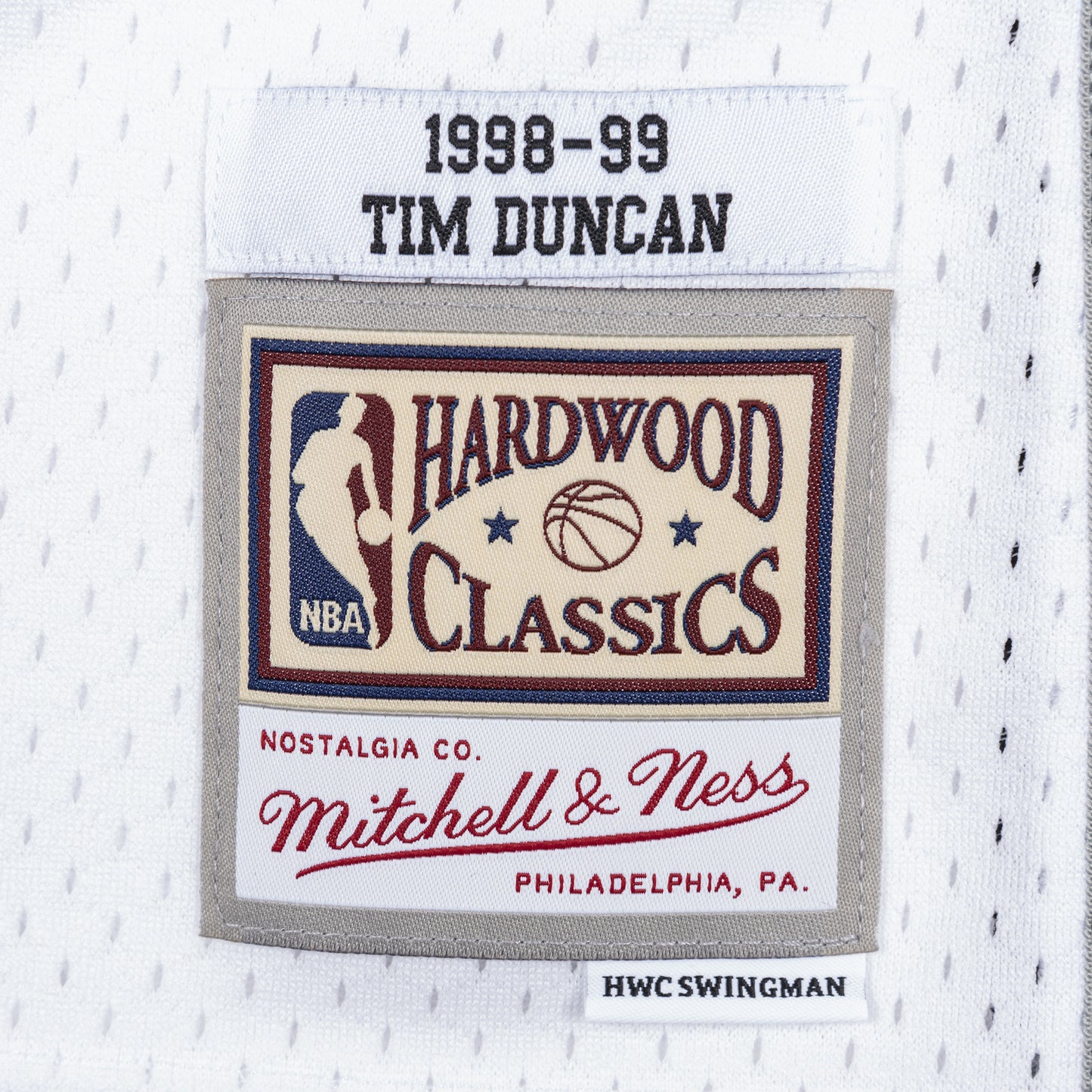 MNA-P40 (Mitchell & ness swingman jersey spurs duncan 98-99 home white) 122498695