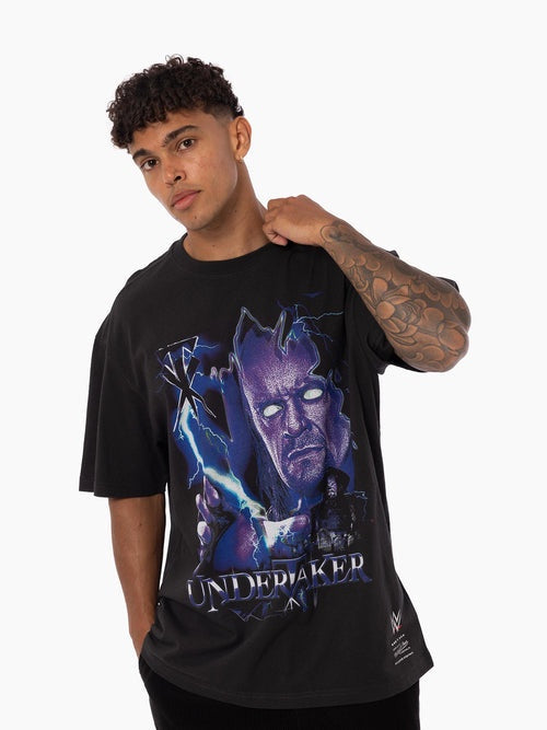 MNA-A44 (Mitchell & ness undertaker lightning t-shirt faded black) 52593478