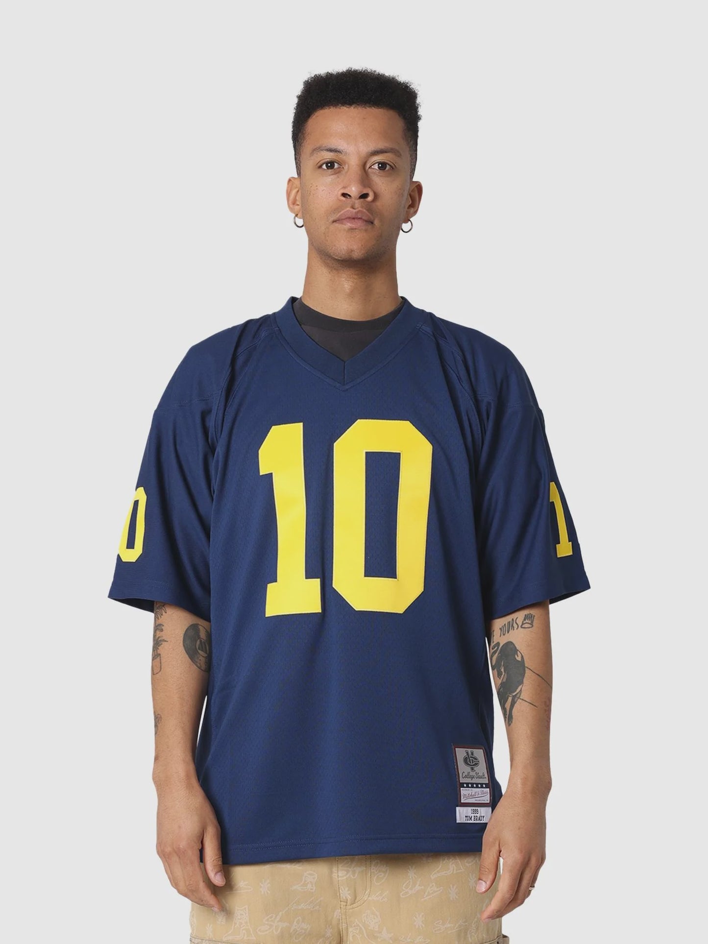 MNA-C48 (Mitchell & ness Tom Brady 1999 University of Michigan Legacy Jersey astros blue) 1025910869