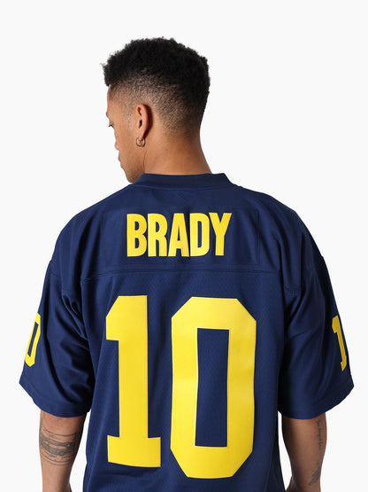 MNA-C48 (Mitchell & ness Tom Brady 1999 University of Michigan Legacy Jersey astros blue) 1025910869
