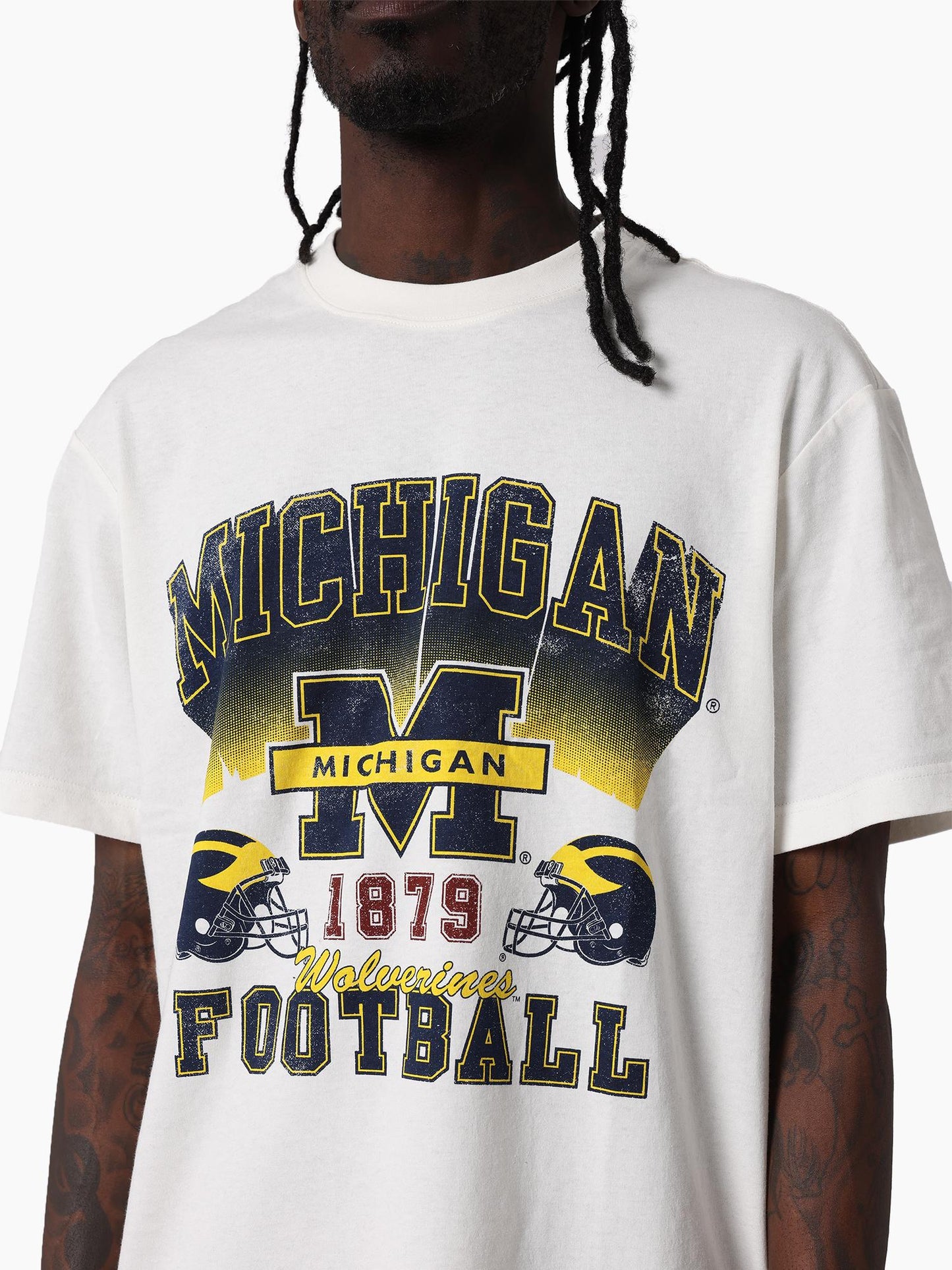 MNA-Y48 (Mitchell & ness michigan tee um vintage white) 112592391