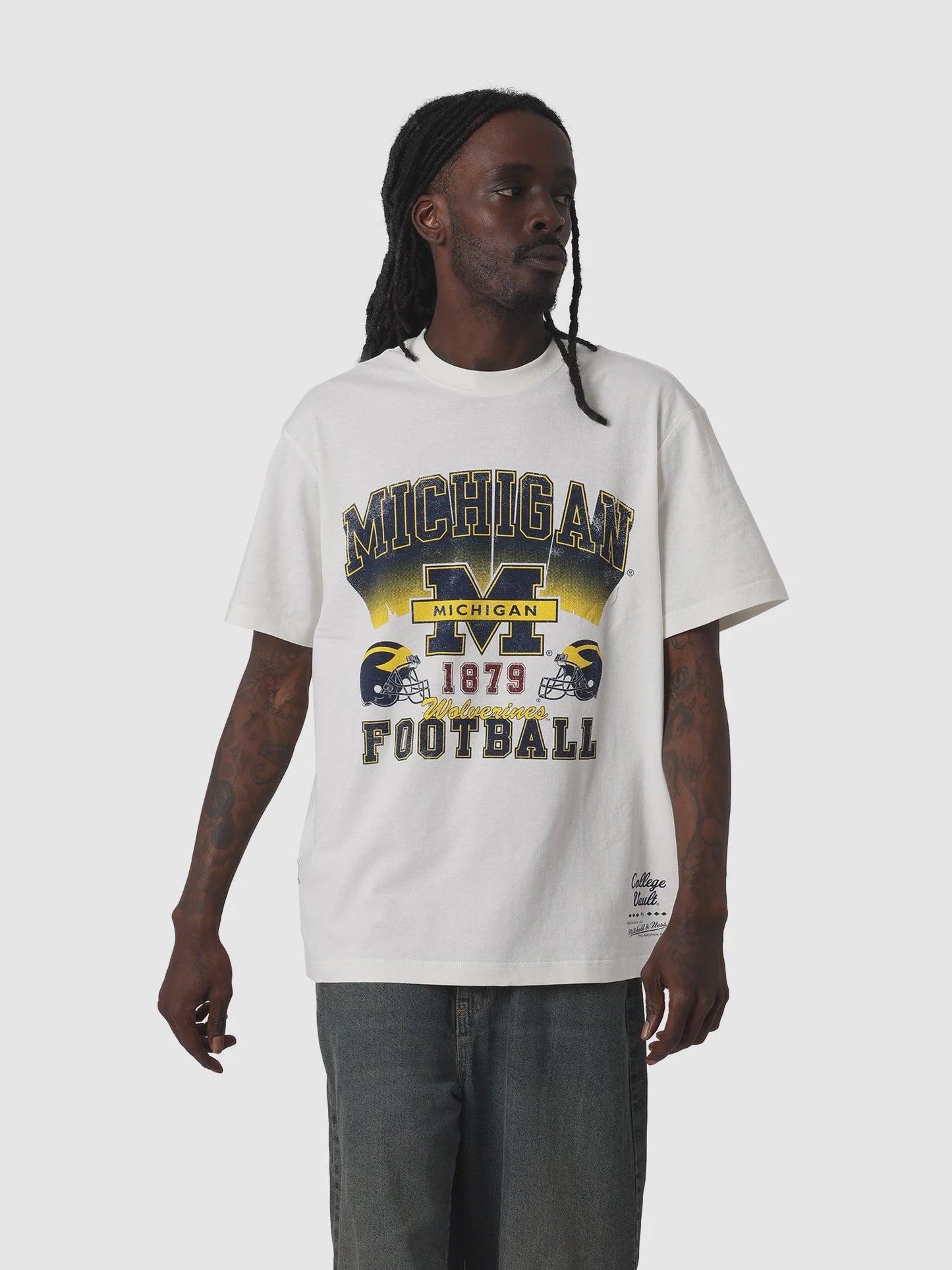 MNA-Y48 (Mitchell & ness michigan tee um vintage white) 112592391