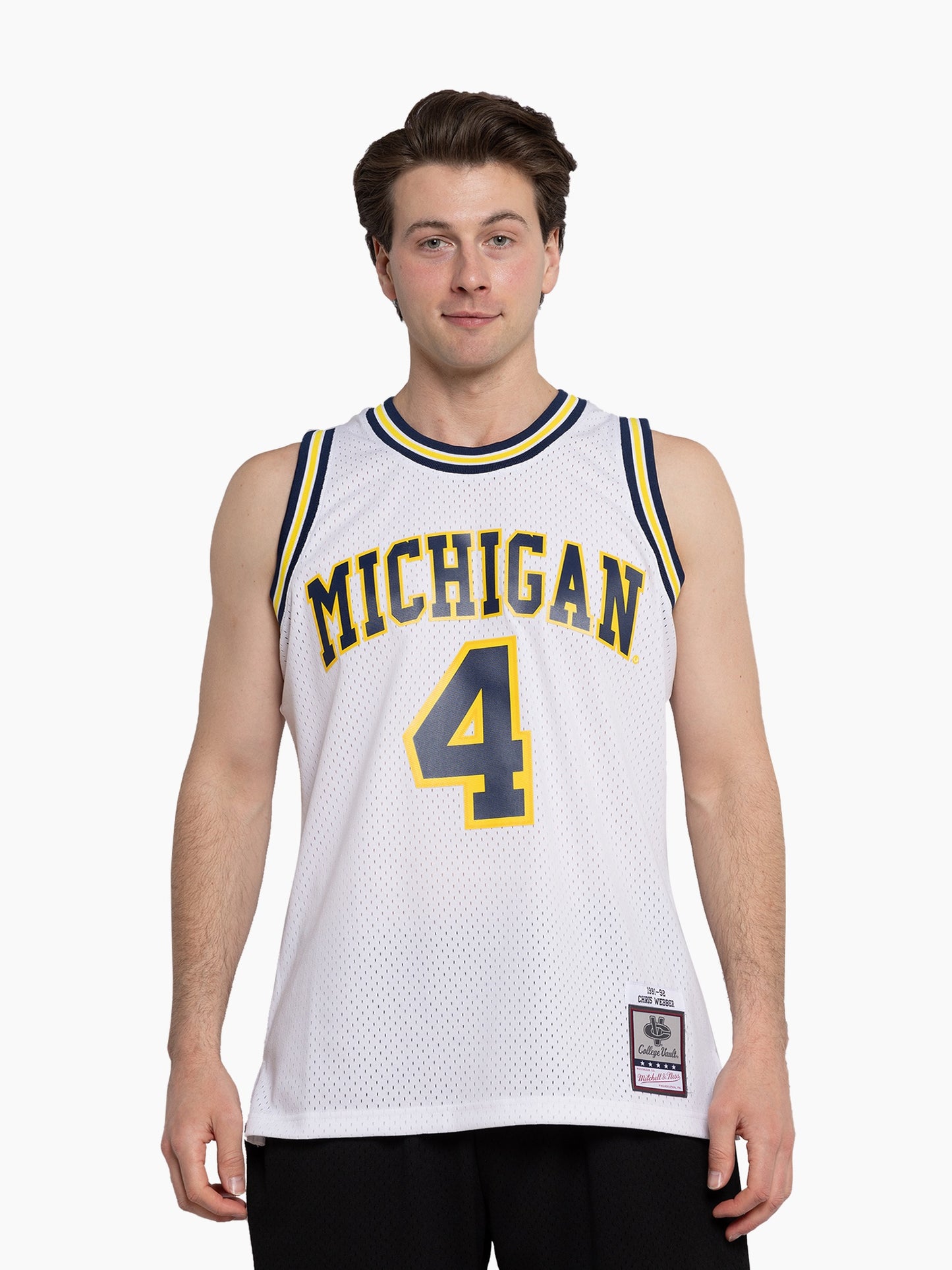 MNA-L40 (Mitchell & ness swingman jersey michigan 91-92 webber white) 122498695