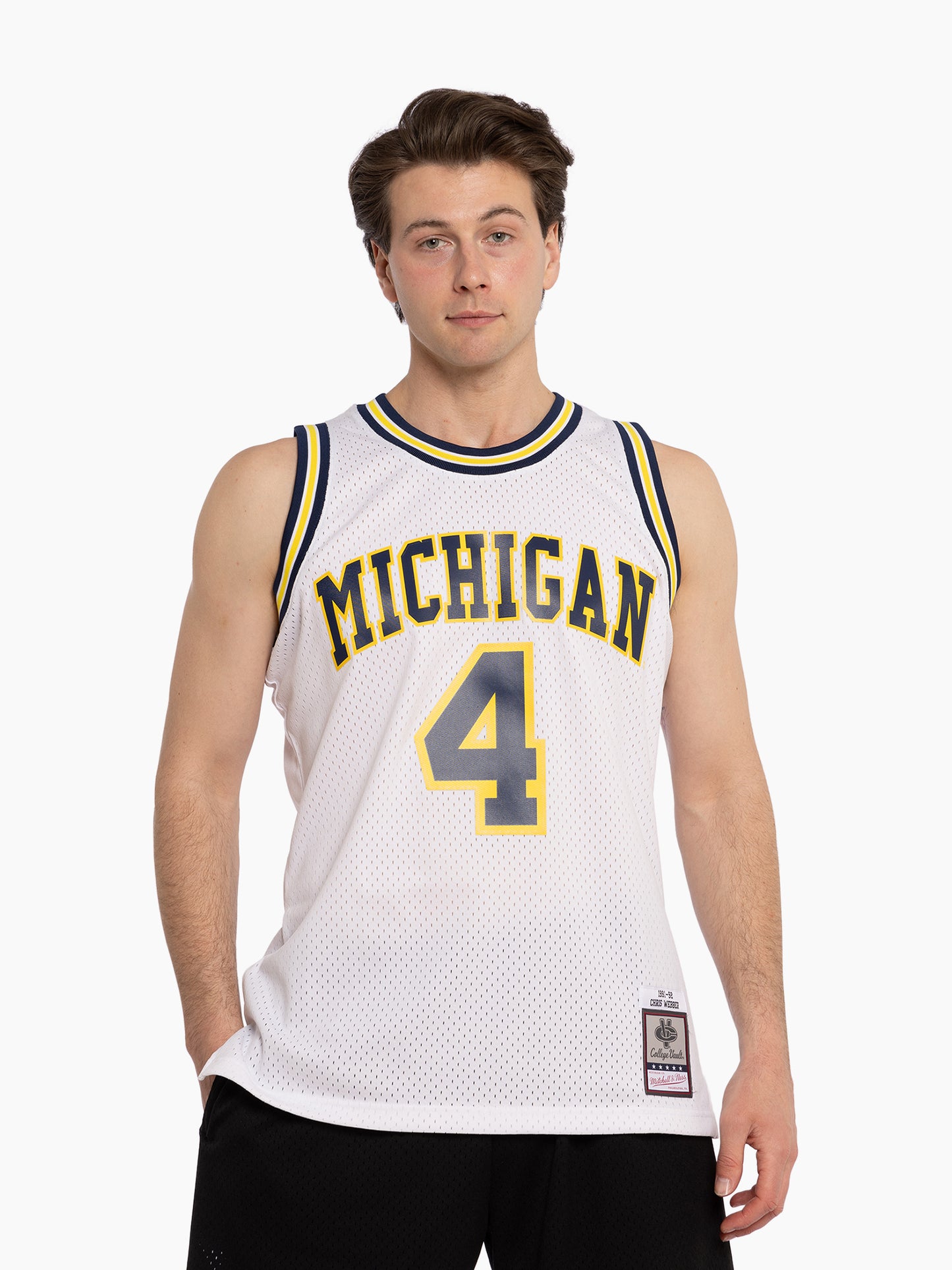 MNA-L40 (Mitchell & ness swingman jersey michigan 91-92 webber white) 122498695