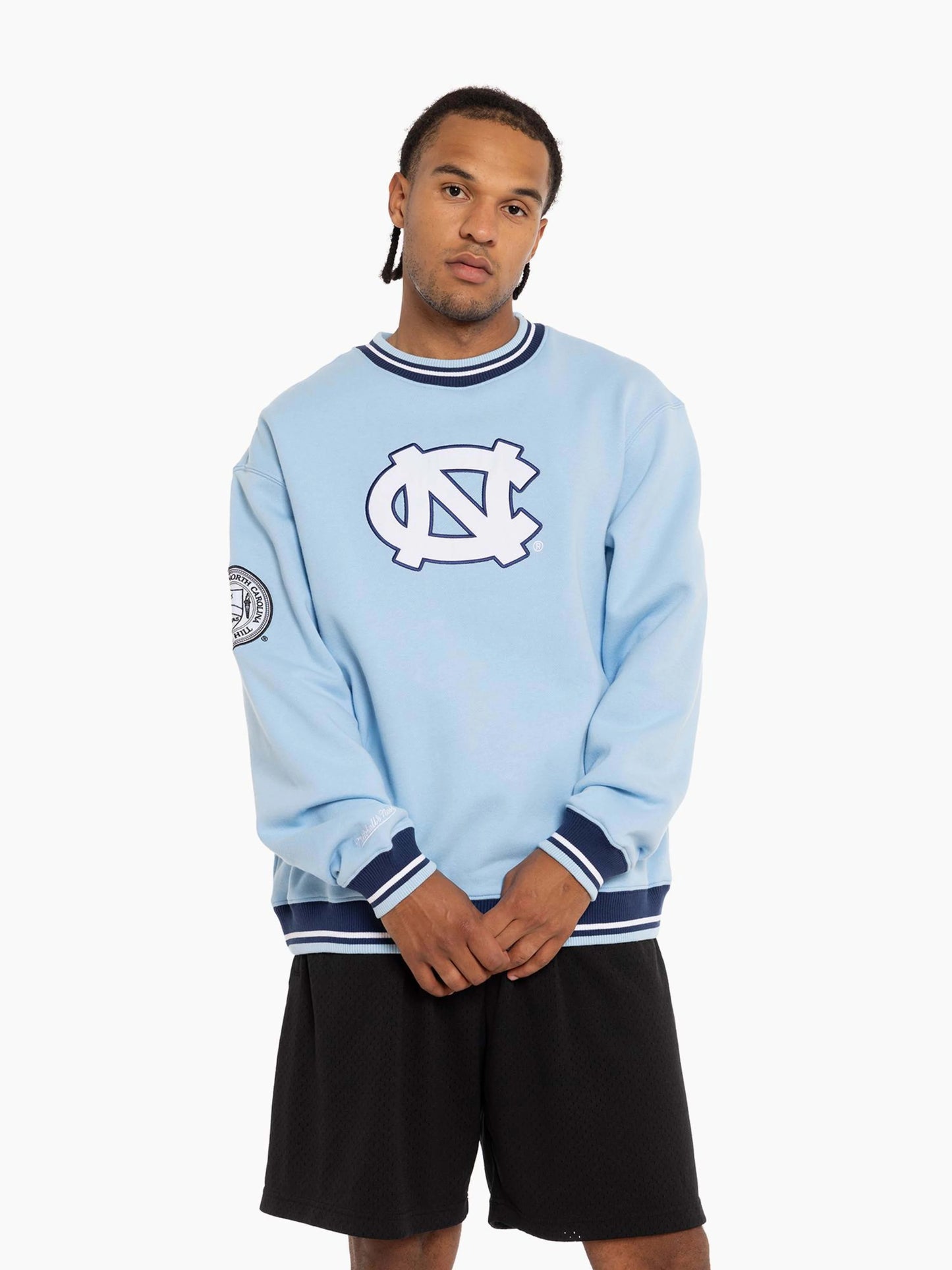 MNA-P35 (Mitchell and ness logo crew unc carolina blue) 22496521