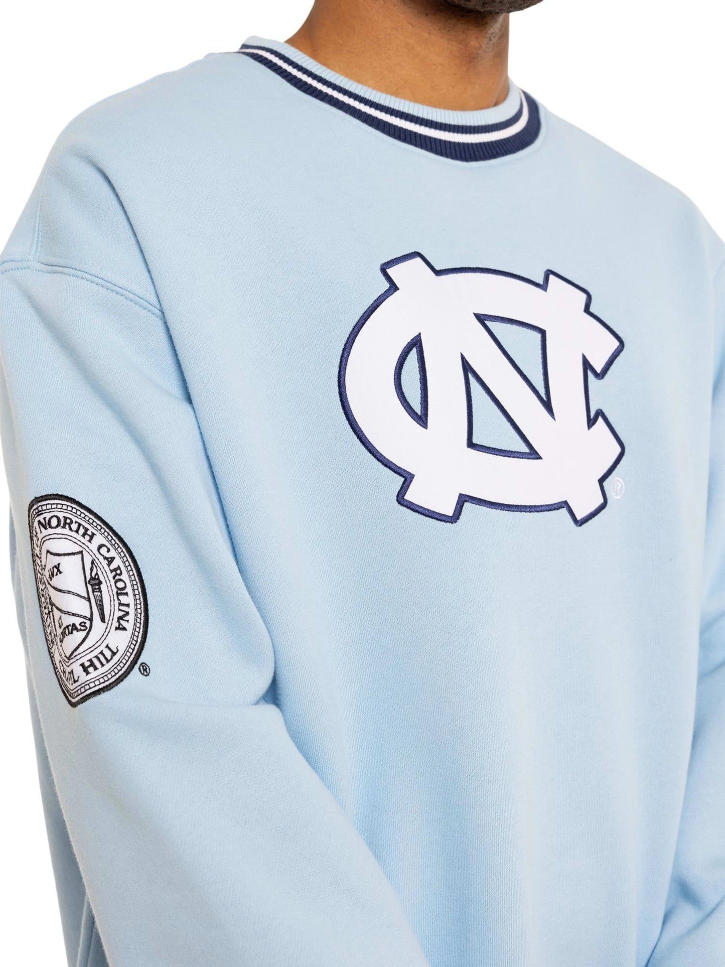 MNA-P35 (Mitchell and ness logo crew unc carolina blue) 22496521