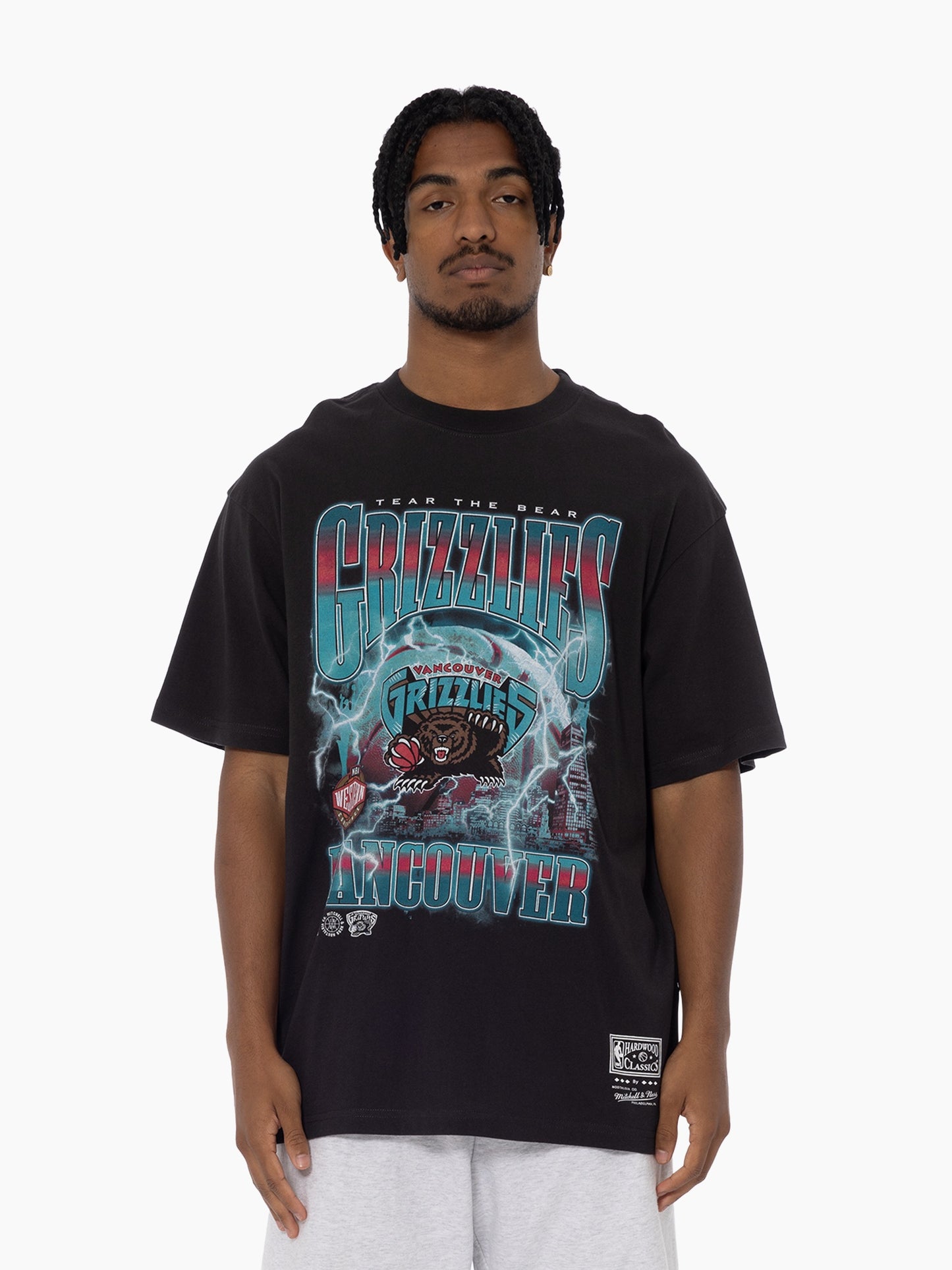 MNA-R41 (Mitchell & ness city strike tee grizzlies faded black) 12593478