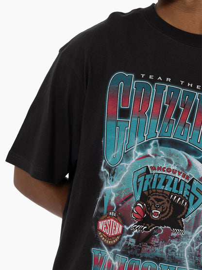 MNA-R41 (Mitchell & ness city strike tee grizzlies faded black) 12593478