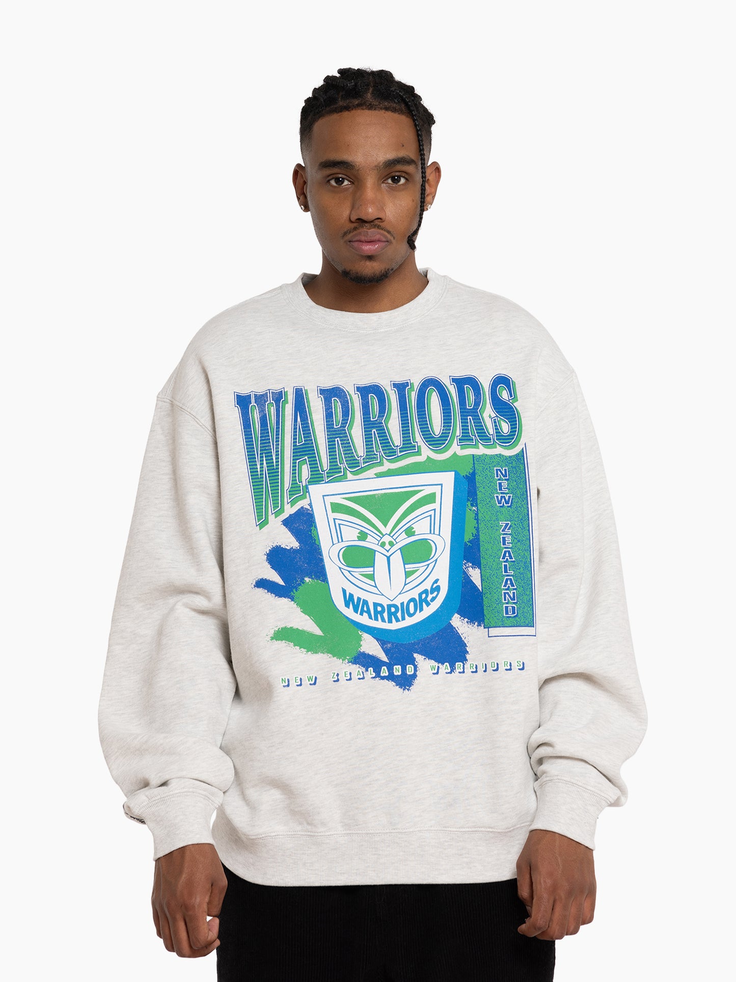 MNA-S36 (Mitchell and ness brush off crew nz warriors silver marle bros) 72495217