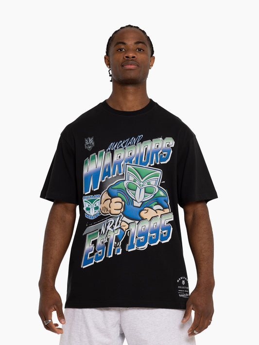 MNA-T36 (Mitchell and ness character tee nz warriors faded black) 72493043