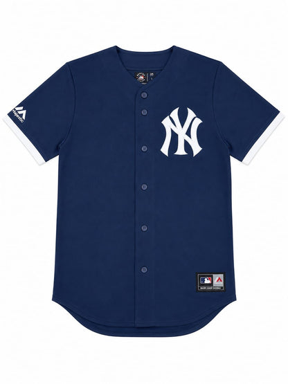 MJA-U15 (Majestic mlb new york yankees misc replica button up jersey navy) 82696087