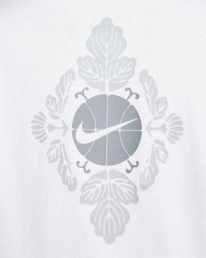 NA-R46 (Nike mens max 90 basketball t-shirt white/metallic silver) 22592700