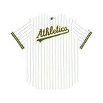 MJA-T10 (Majestic major league baseball pinstripe replica athletic jersey vintage white) 52396087 MAJESTIC