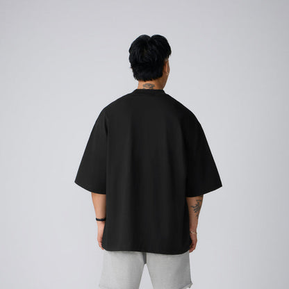 SKA-L (Shaka wear streetwear 10M-005 essentials max heavyweight oversized short sleeve tee black)