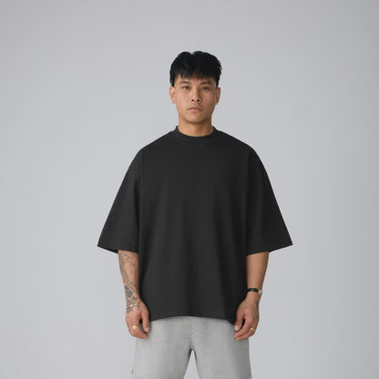 SKA-L (Shaka wear streetwear 10M-005 essentials max heavyweight oversized short sleeve tee black)