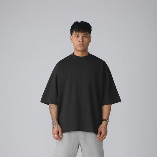 SKA-L (Shaka wear streetwear 10M-005 essentials max heavyweight oversized short sleeve tee black)