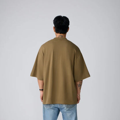 SKA-M (Shaka wear streetwear 10M-005 essentials max heavyweight oversized short sleeve tee latte)