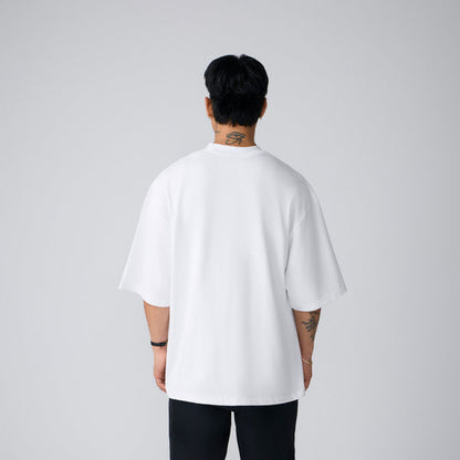 SKA-Q (Shaka wear streetwear 10M-005 essentials max heavyweight oversized short sleeve tee white)