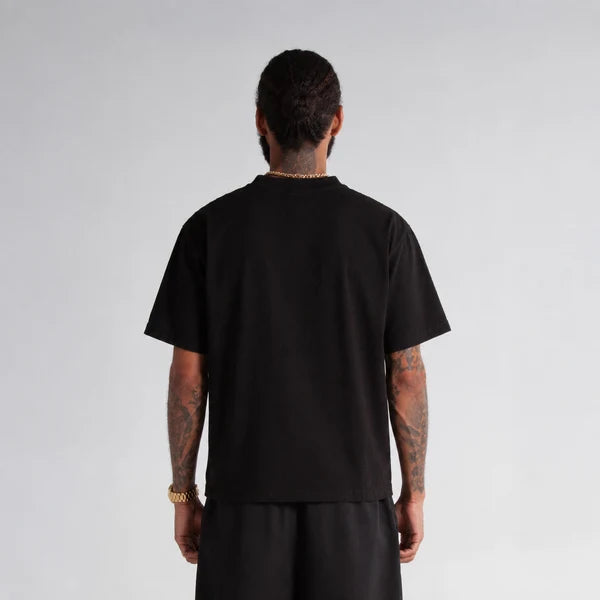 SKA-R (Shaka wear streetwear 10M-006 essentials max heavyweight cropped tee short sleeve tee black)