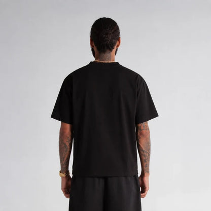 SKA-R (Shaka wear streetwear 10M-006 essentials max heavyweight cropped tee short sleeve tee black)