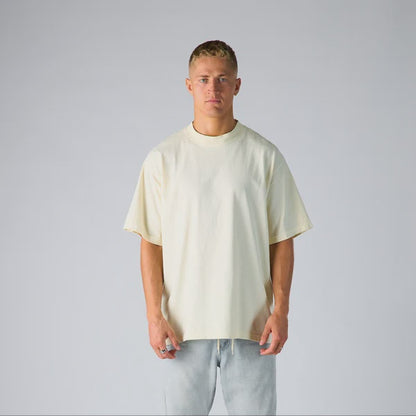 SKA-D (Shaka wear streetwear 10M-002 essentials max heavyweight garment dye short sleeve tee cream)