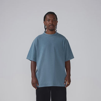 SKA-E (Shaka wear streetwear 10M-002 essentials max heavyweight garment dye short sleeve tee denim)