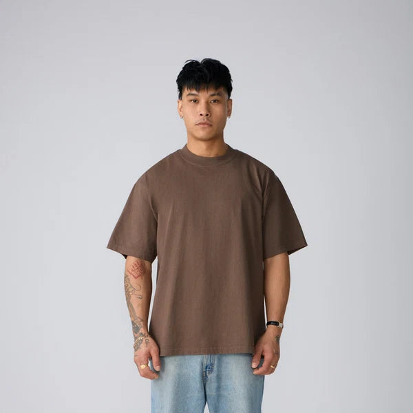 SKA-F (Shaka wear streetwear essentials max heavyweight garment dye short sleeve tee mocha)