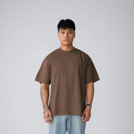 SKA-F (Shaka wear streetwear 10M-002 essentials max heavyweight garment dye short sleeve tee mocha)