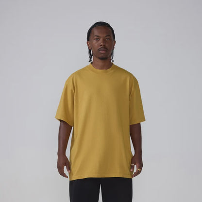 SKA-H (Shaka wear streetwear essentials max heavyweight garment dye short sleeve tee mustard)