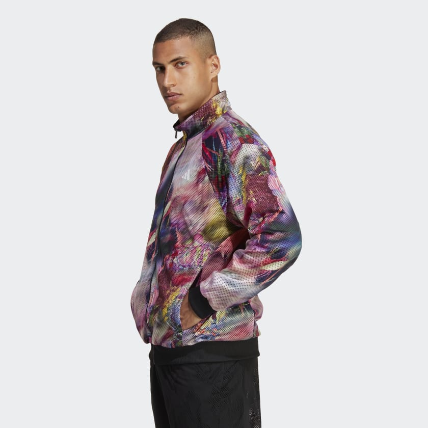 AA-B21 (Adidas melbourne stretch woven reversible jacket black/multicolour) 52398658 ADIDAS