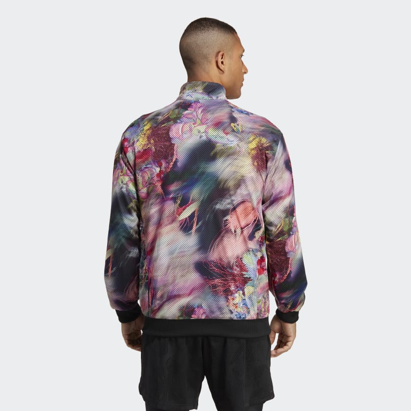 AA-B21 (Adidas melbourne stretch woven reversible jacket black/multicolour) 52398658 ADIDAS