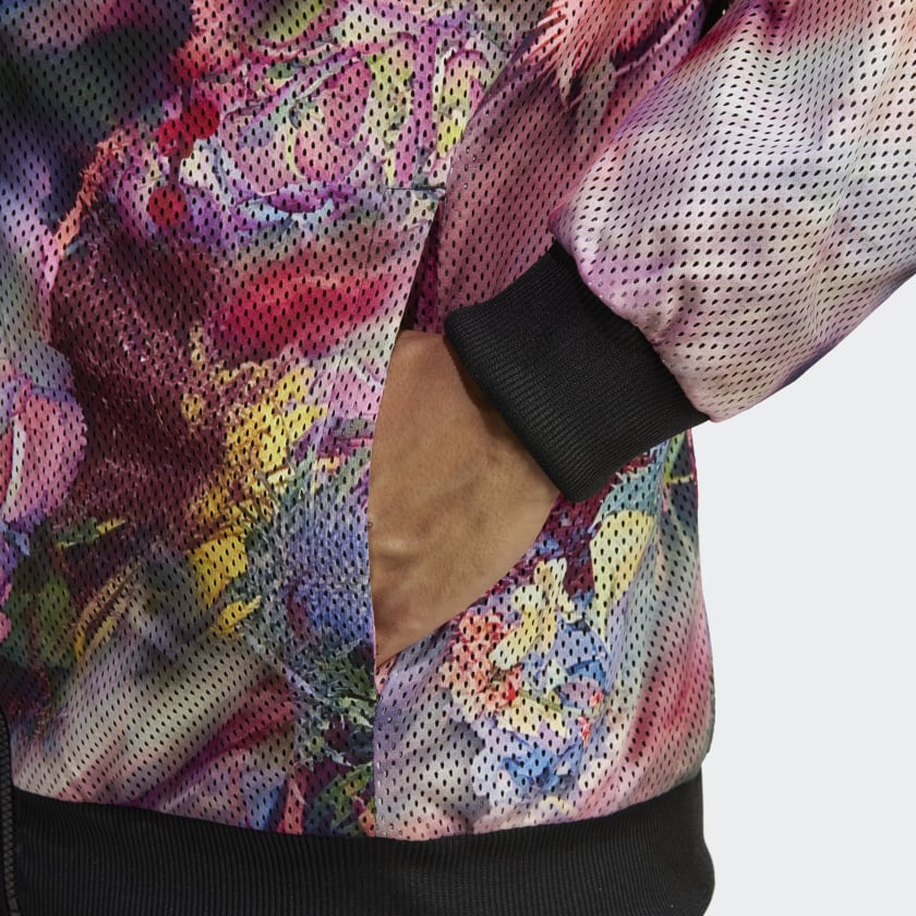 AA-B21 (Adidas melbourne stretch woven reversible jacket black/multicolour) 52398658 ADIDAS