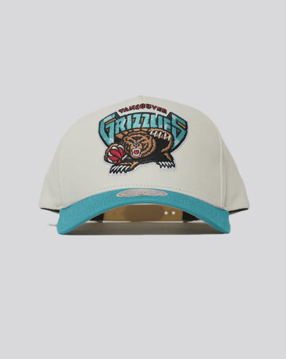 MNA-Q41 (Mitchell & ness evergreen pro pinch grizzlies snapback white cream/teal osfm) 12592391