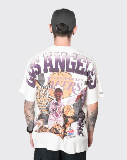 MNA-N47 (Mitchell & ness rings tee lakers johnson vintage white) 102594347