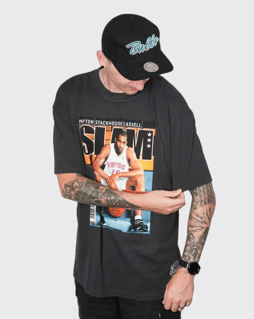 MNA-H42 (Mitchell & ness slam tee raptors vince carter faded black) 32593478